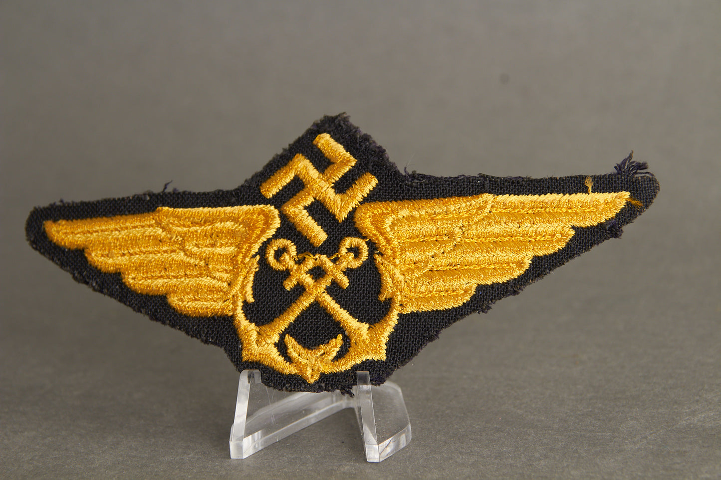 Early Luftwaffe "Seenotdienst" (Maritime Air-Sea Rescue) Pilot Officer Cap Badge. Rare! Original.