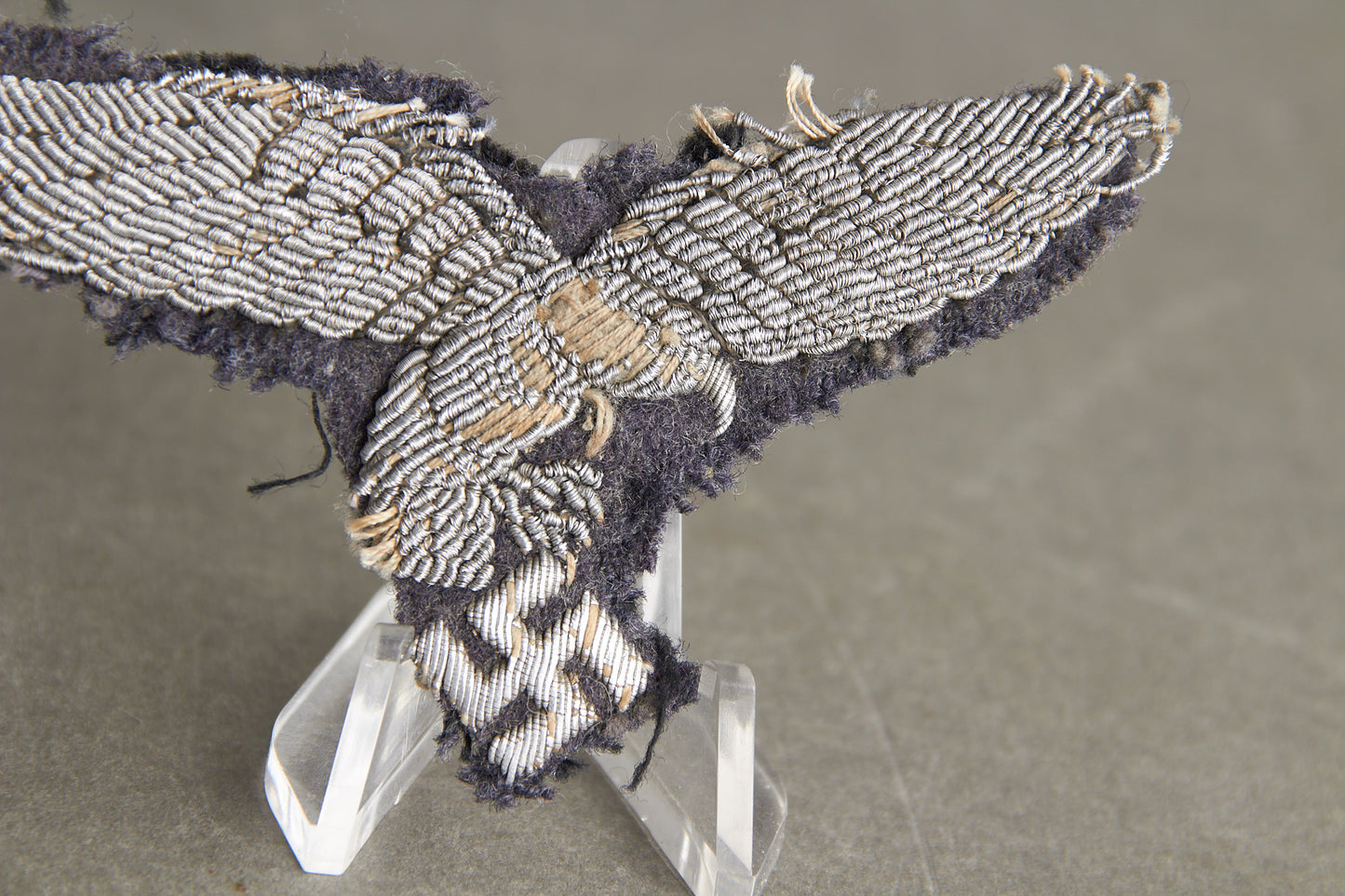 Early Luftwaffe "Drop Tail" Officer Breast Eagle. Tunic removed. Original.