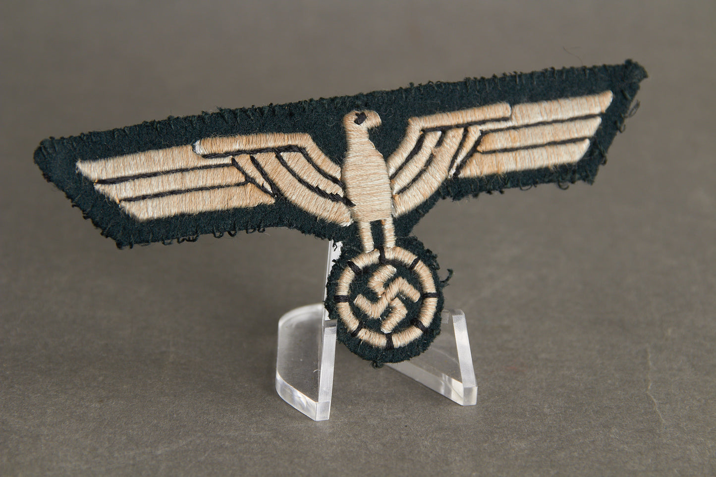 Early 'French made' Wehrmacht Breast Eagle. Tunic removed. Hard to find. Original.