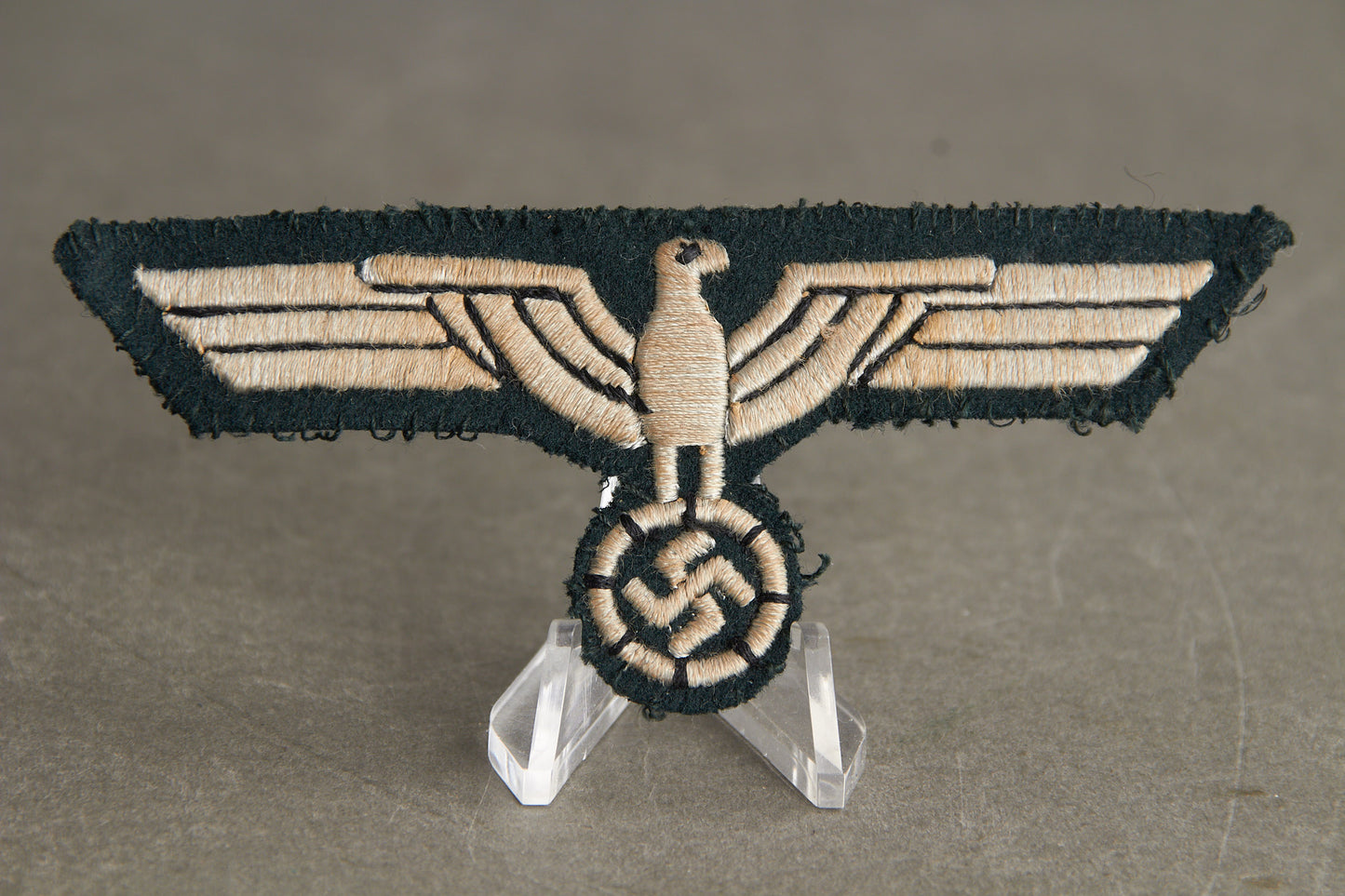Early 'French made' Wehrmacht Breast Eagle. Tunic removed. Hard to find. Original.