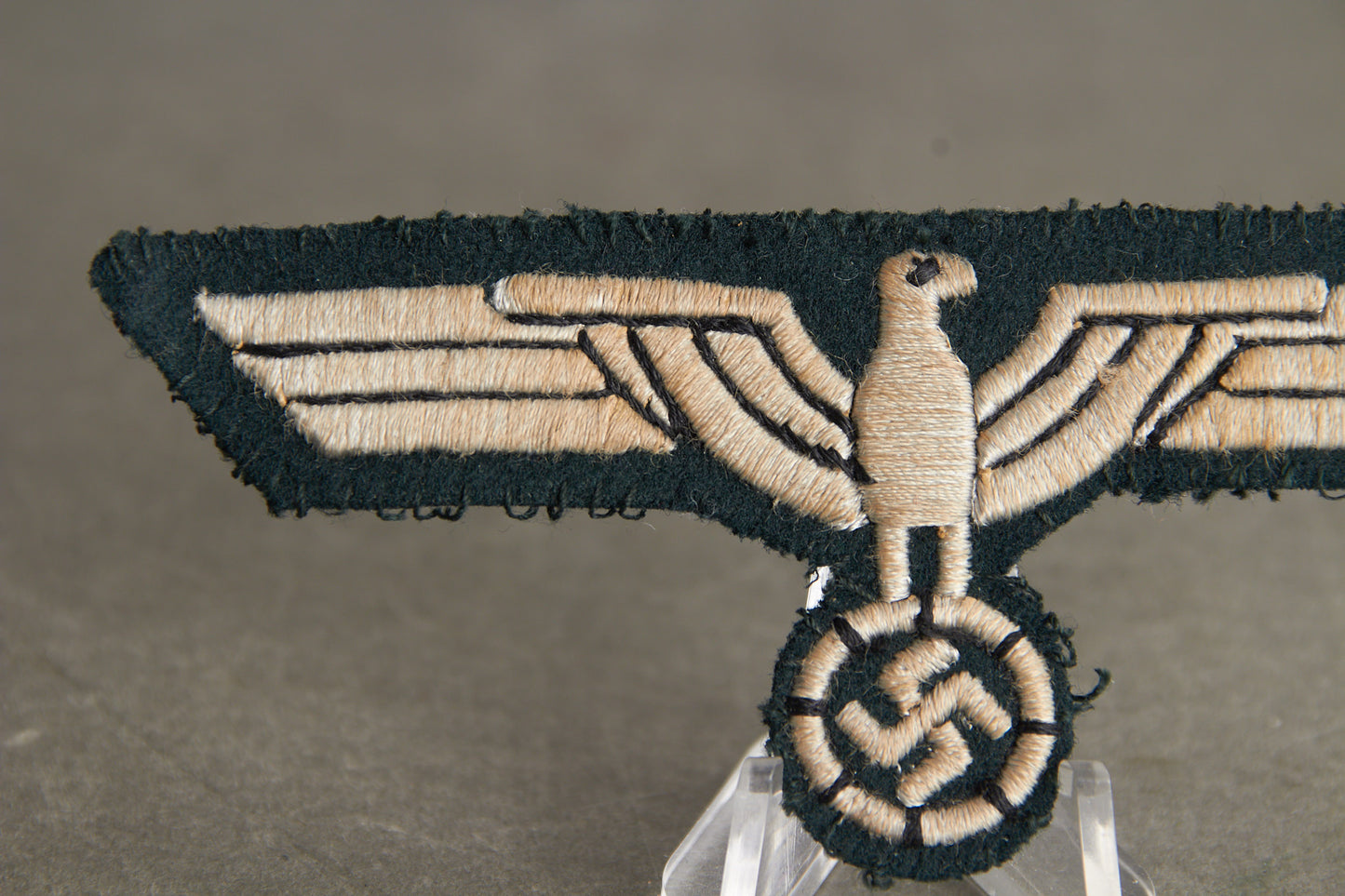 Early 'French made' Wehrmacht Breast Eagle. Tunic removed. Hard to find. Original.
