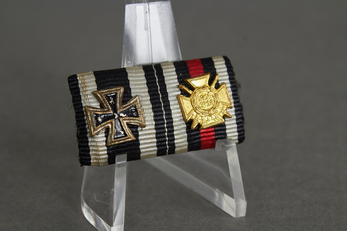 2-Place Ribbon Bar. With Miniatures. Original.