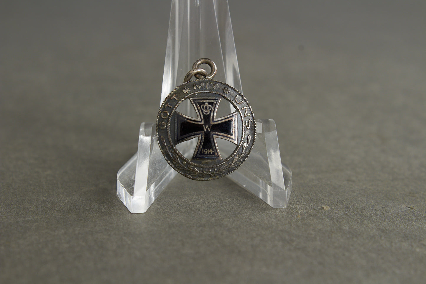 Widow Iron Cross Necklace Pendant. 800-Silver. Original.