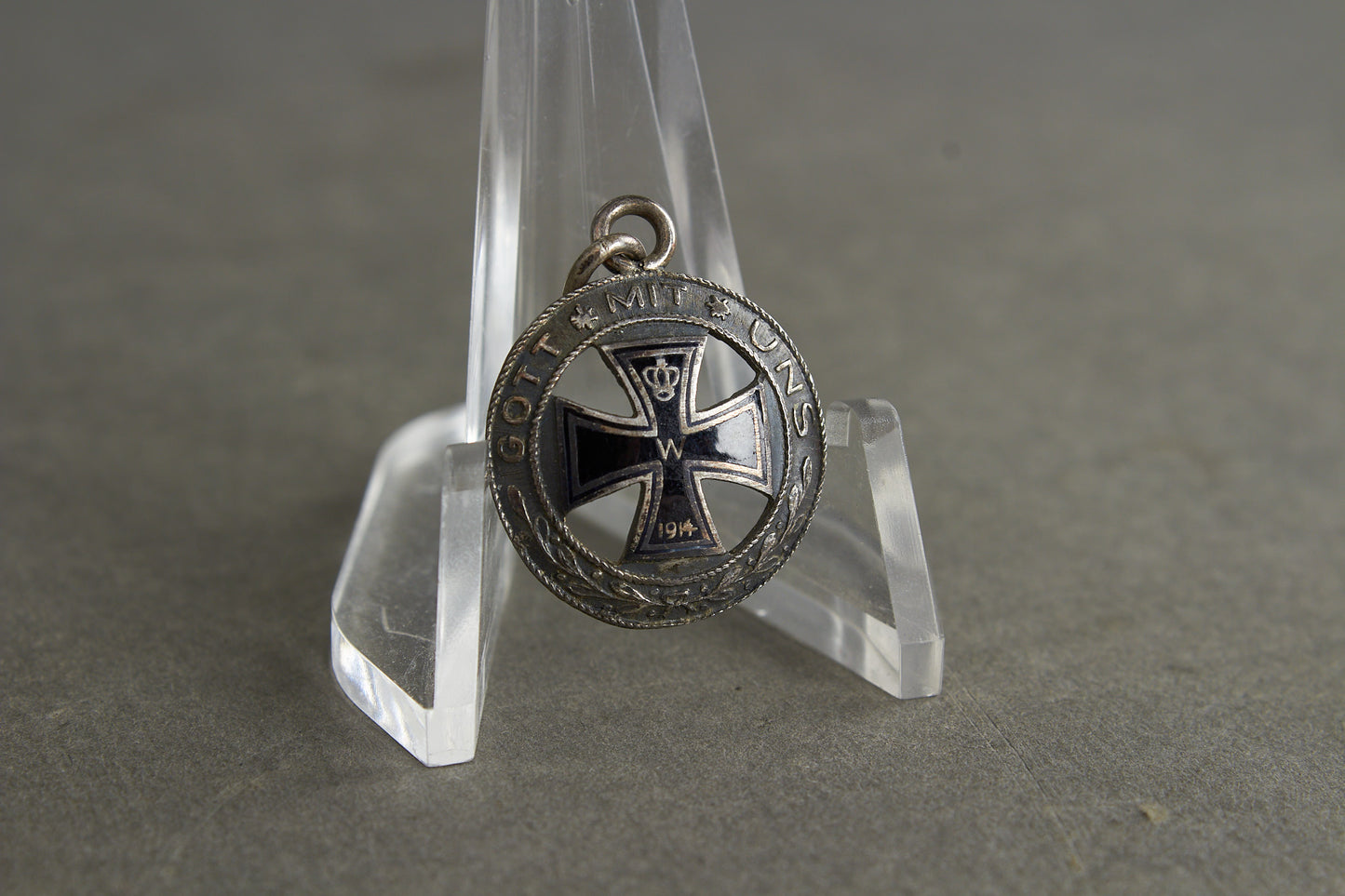 Widow Iron Cross Necklace Pendant. 800-Silver. Original.