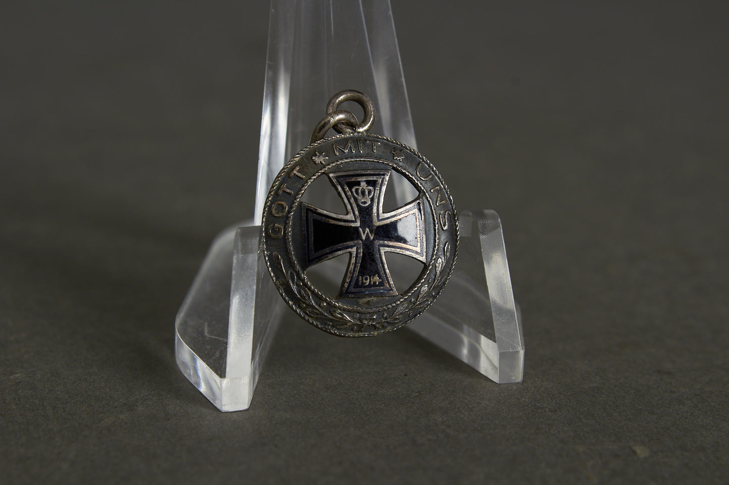 Widow Iron Cross Necklace Pendant. 800-Silver. Original.