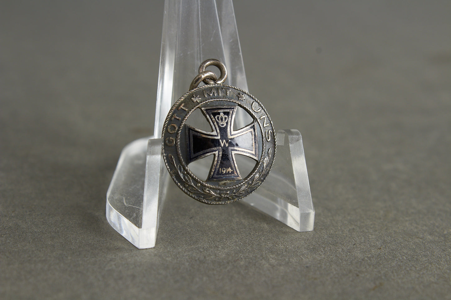 Widow Iron Cross Necklace Pendant. 800-Silver. Original.