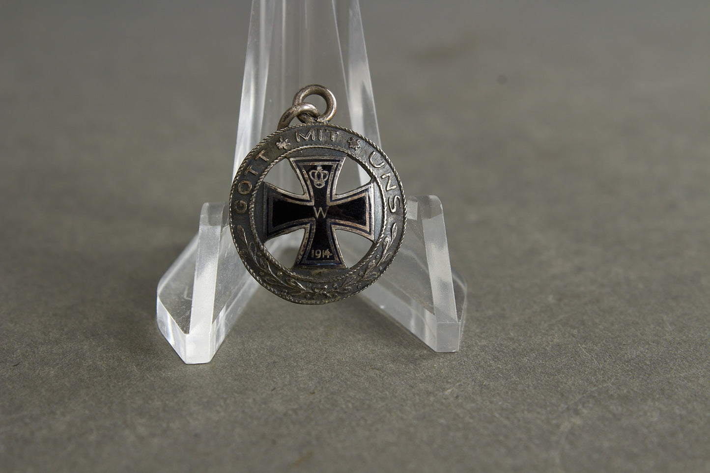 Widow Iron Cross Necklace Pendant. 800-Silver. Original.
