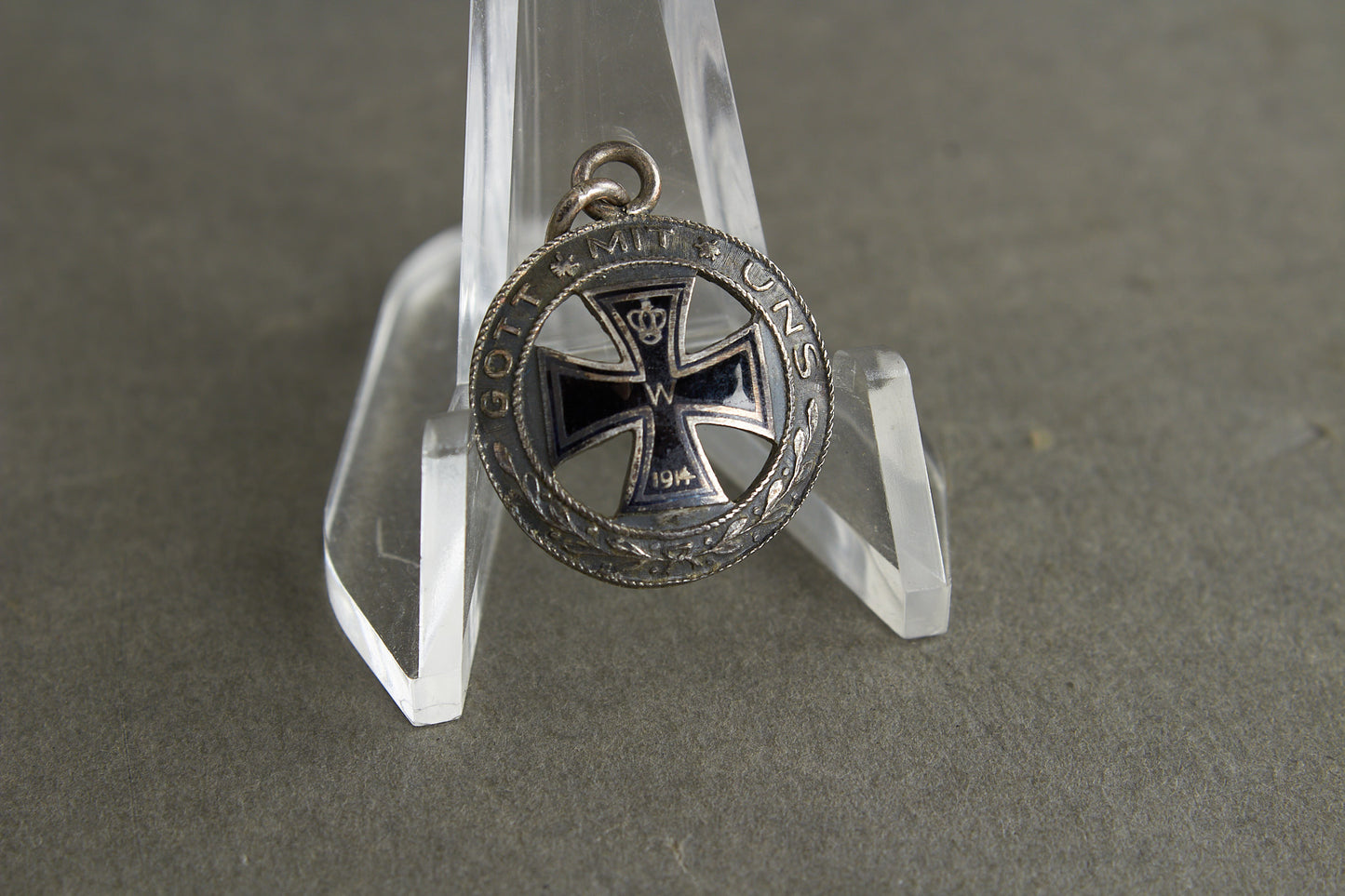 Widow Iron Cross Necklace Pendant. 800-Silver. Original.