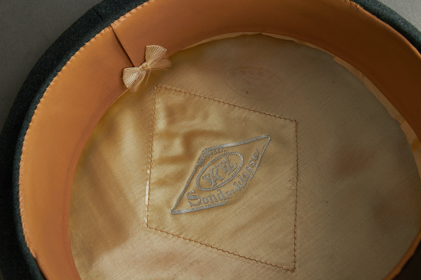 Early Reichsforstdienst Officer Visor Cap by Erel. Crusher style with leather visor. RARE! Original.