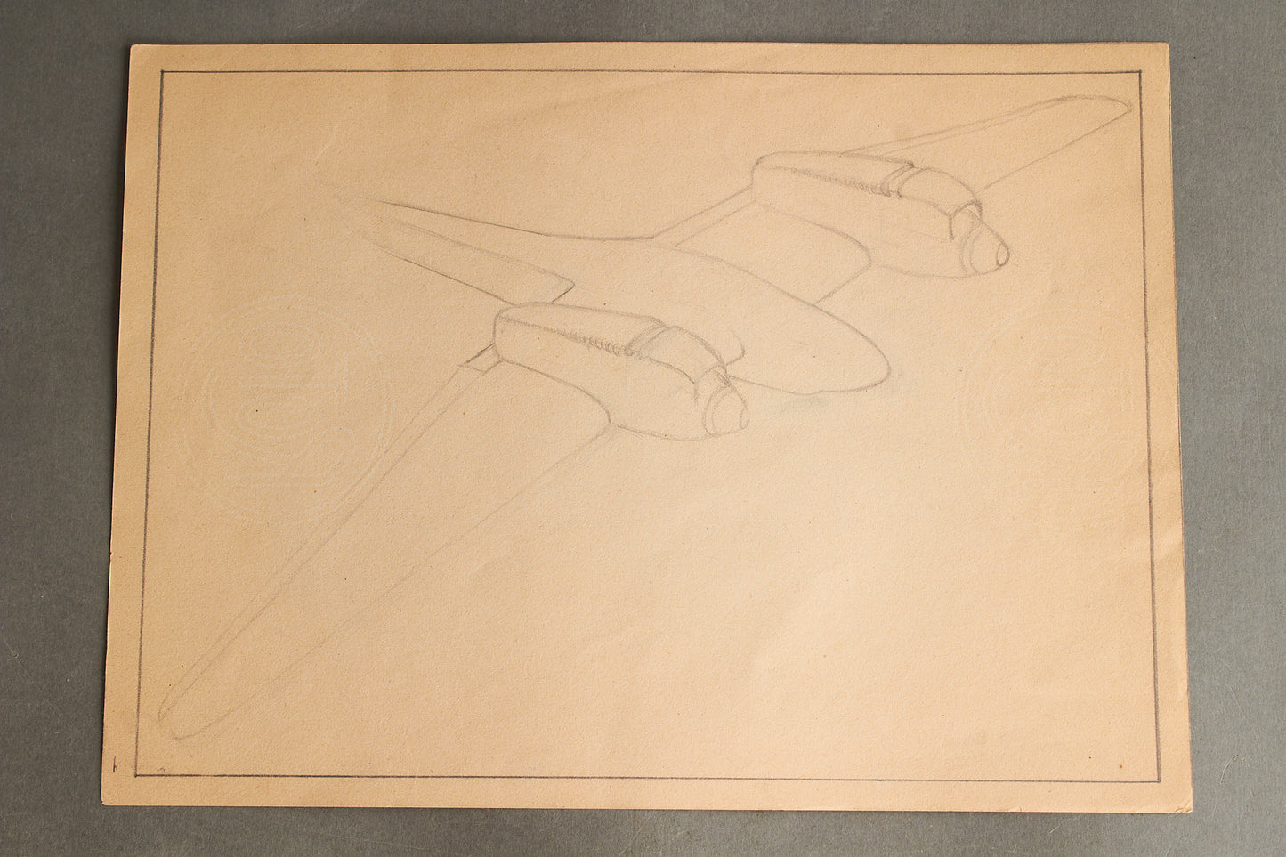 Luftwaffe. 5 Hand-drawn Pictures of Airplanes. Excellent quality and work! Original.