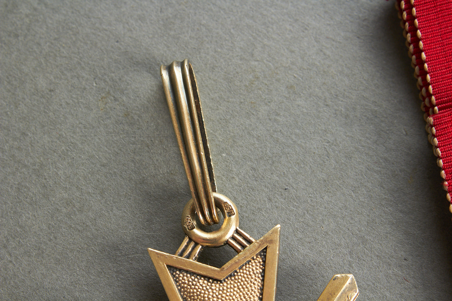 Souval made (after '45) Ritterkreuz des Kriegsverdienstkreuz in real silver. Original Ribbon. Good substitute for a wartime made!