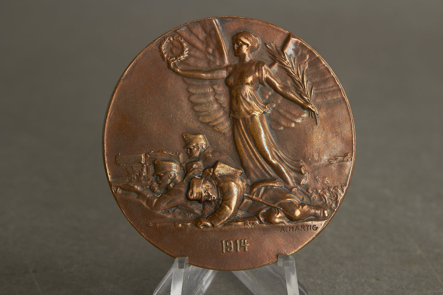 RESERVED Austrian 1914-1916 War Welfare Office Medal "Kriegserinnerungs Medaille 1914/15 aus erbeutetem Waffenmaterial". Original.