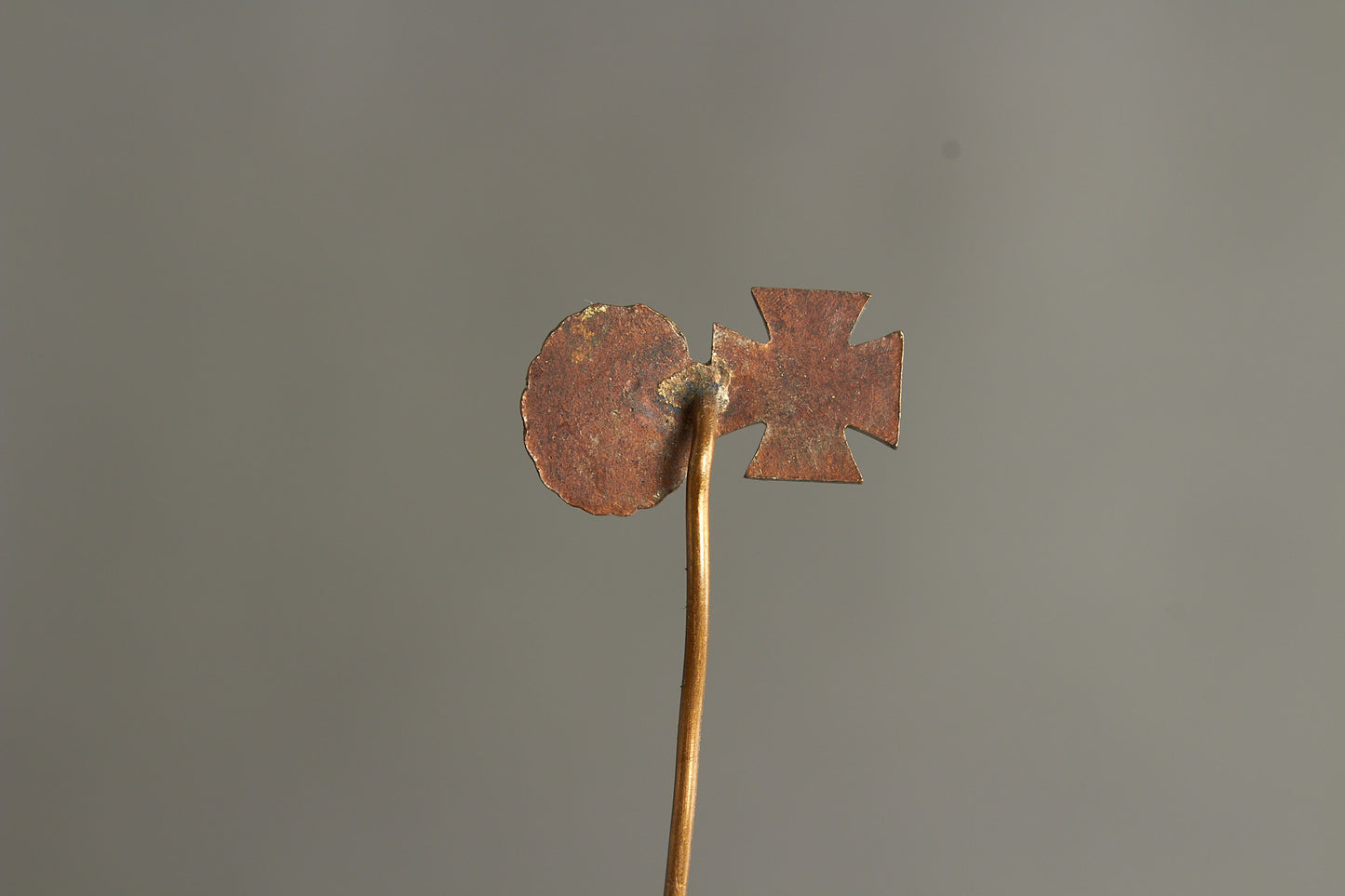 Miniature Iron Cross & Wound badge in Gold miniature stickpin. Original.