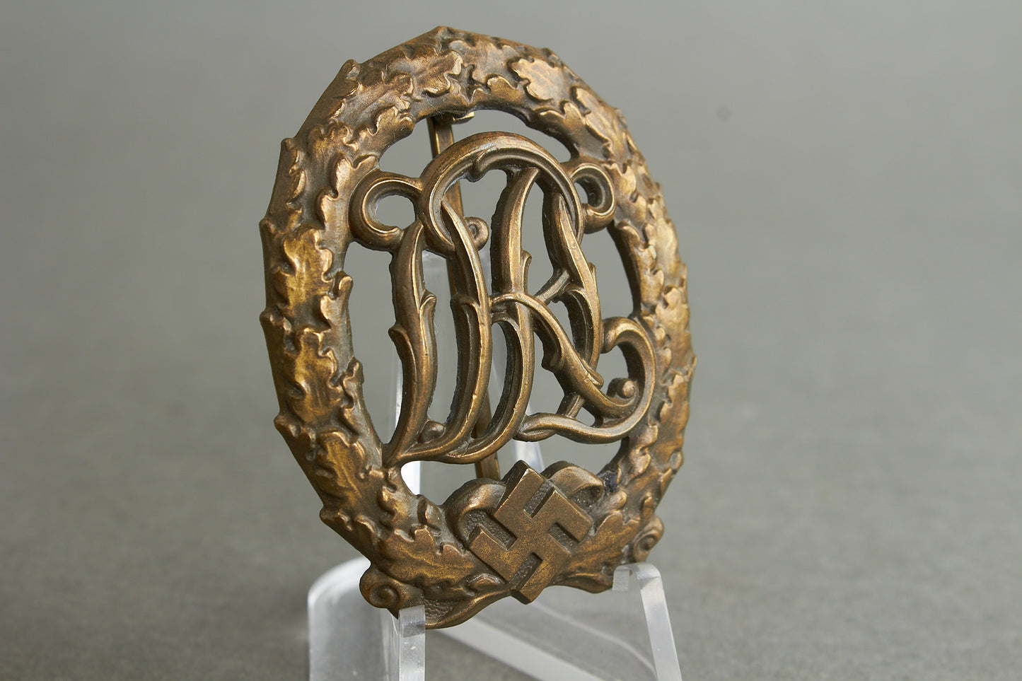 "Reichssportabzeichen DRL" in Bronze. Original.