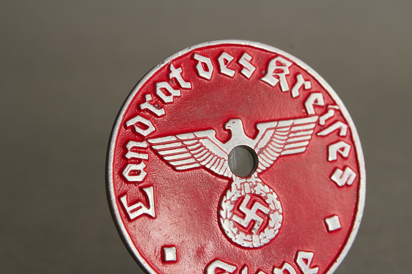 License Plate Tag "Landrat des Kreises Kleve". Original.