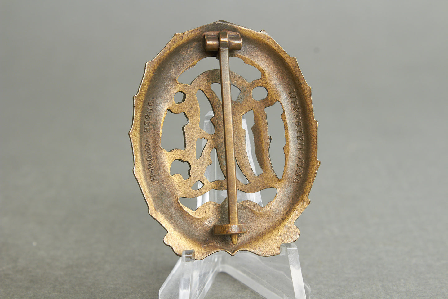 "Reichssportabzeichen DRL" in Bronze. Original.