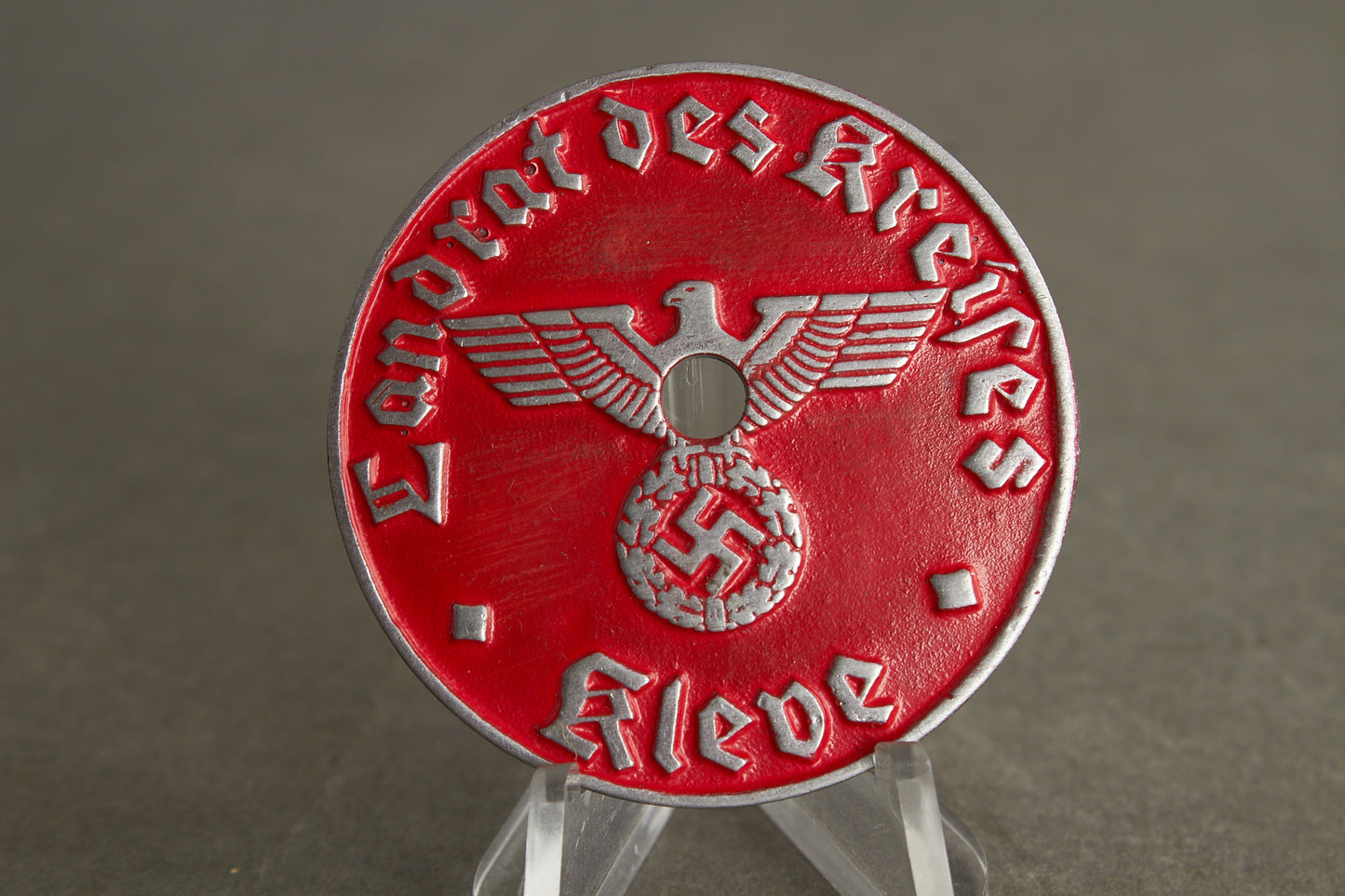 License Plate Tag "Landrat des Kreises Kleve". Original.