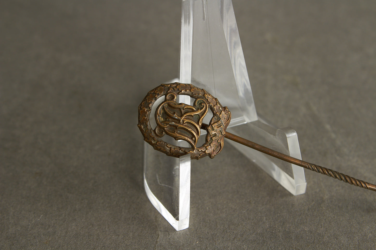 Miniature "Reichssportabzeichen DRL" in Bronze. Original.