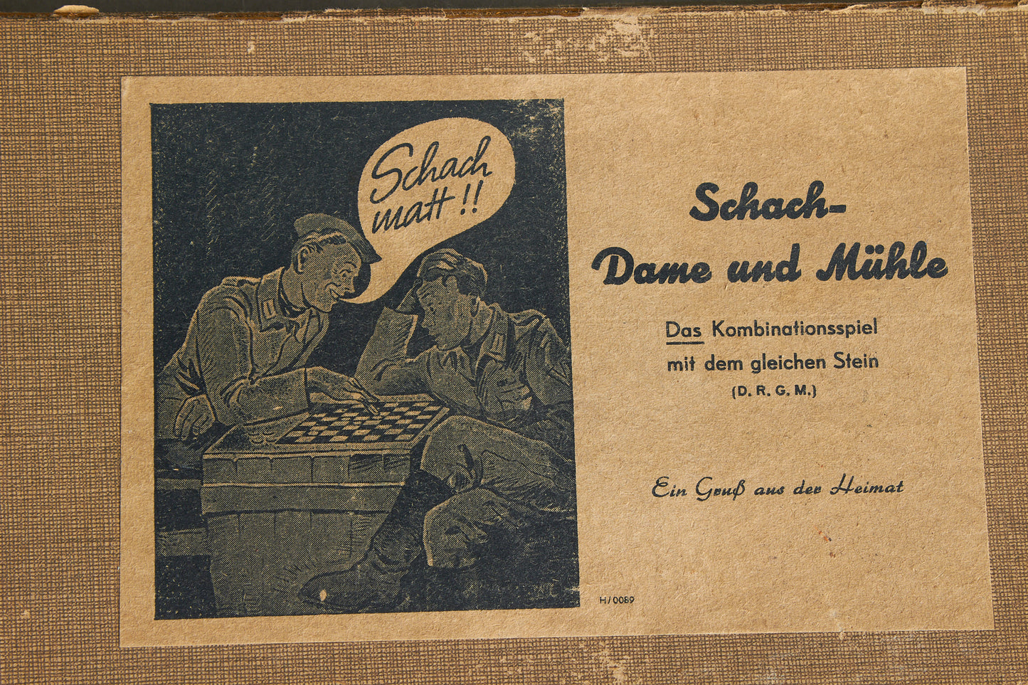 Heer "Schach-Dame und Mühle Kombinationsspiel" Boxed Game. Original.