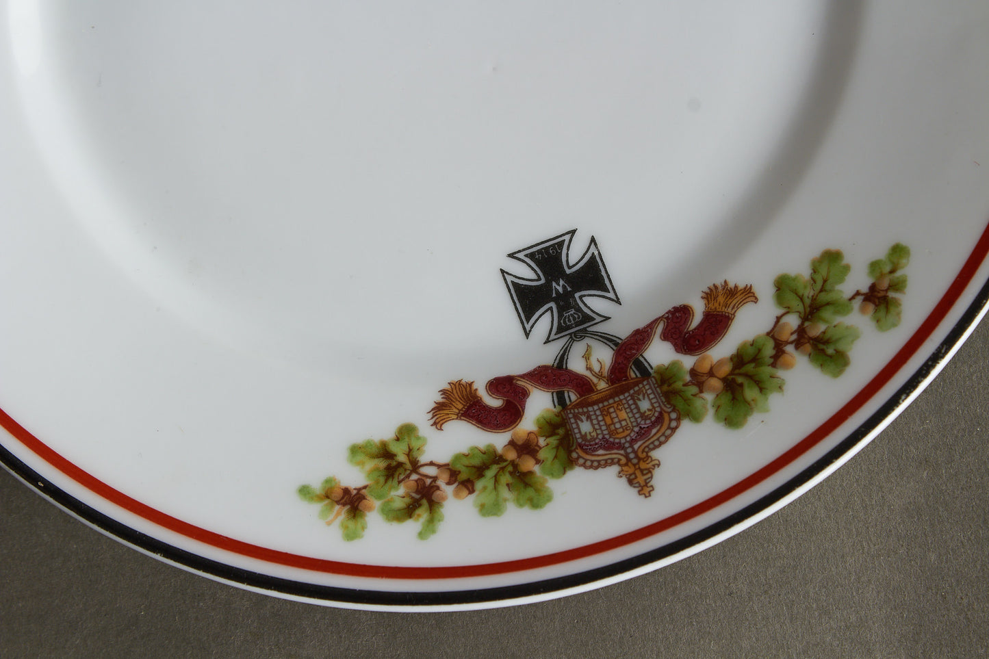 Matching set of "Patriotische Kaffeetasse & Teller" Commemorative Coffee Cup and Plate. Bright colors and no damages. Original.
