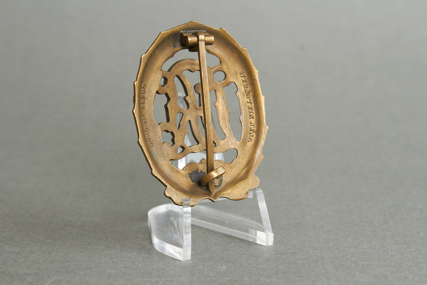 "Reichssportabzeichen DRL" in Bronze. Original.