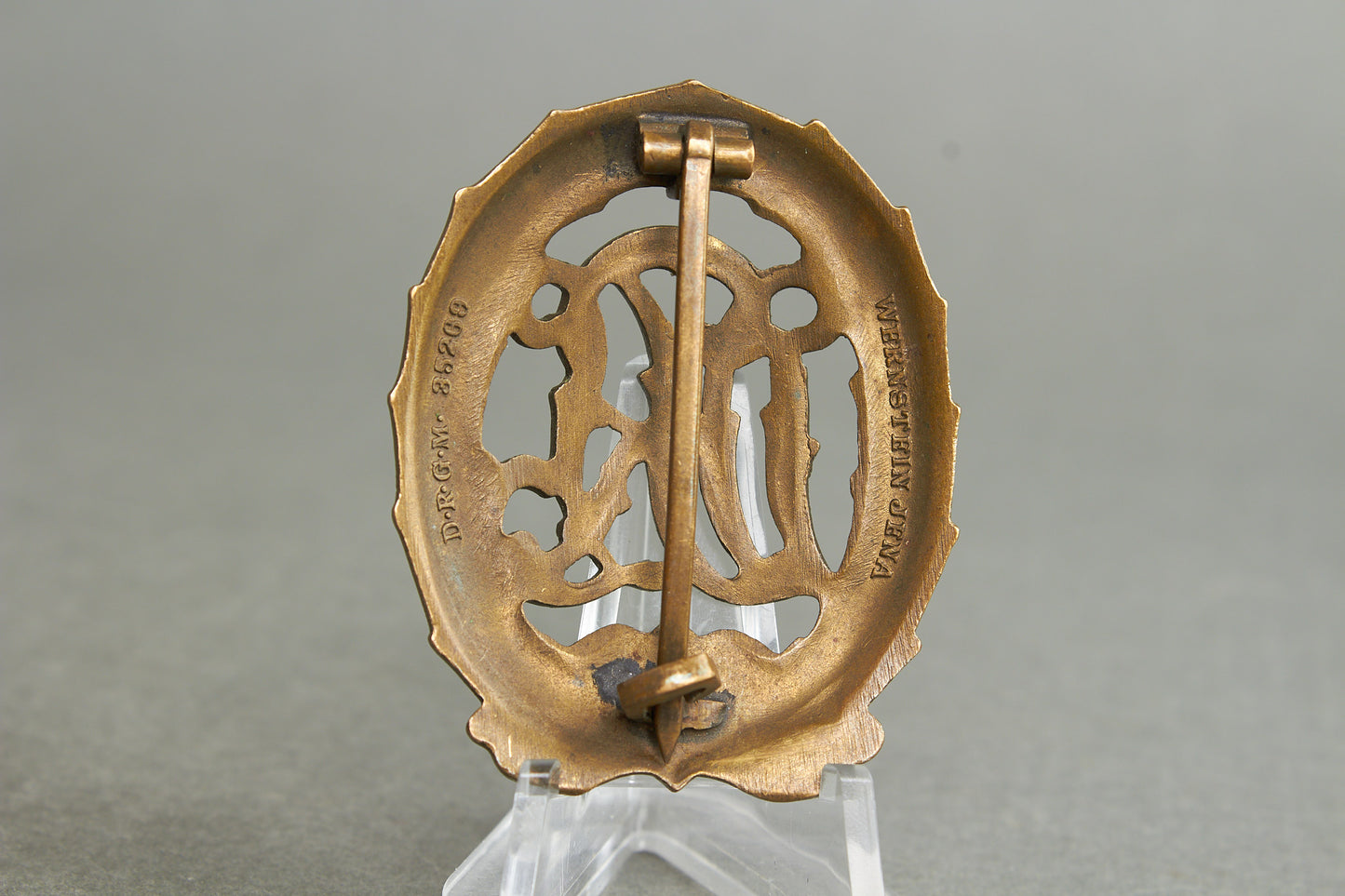 "Reichssportabzeichen DRL" in Bronze. Original.