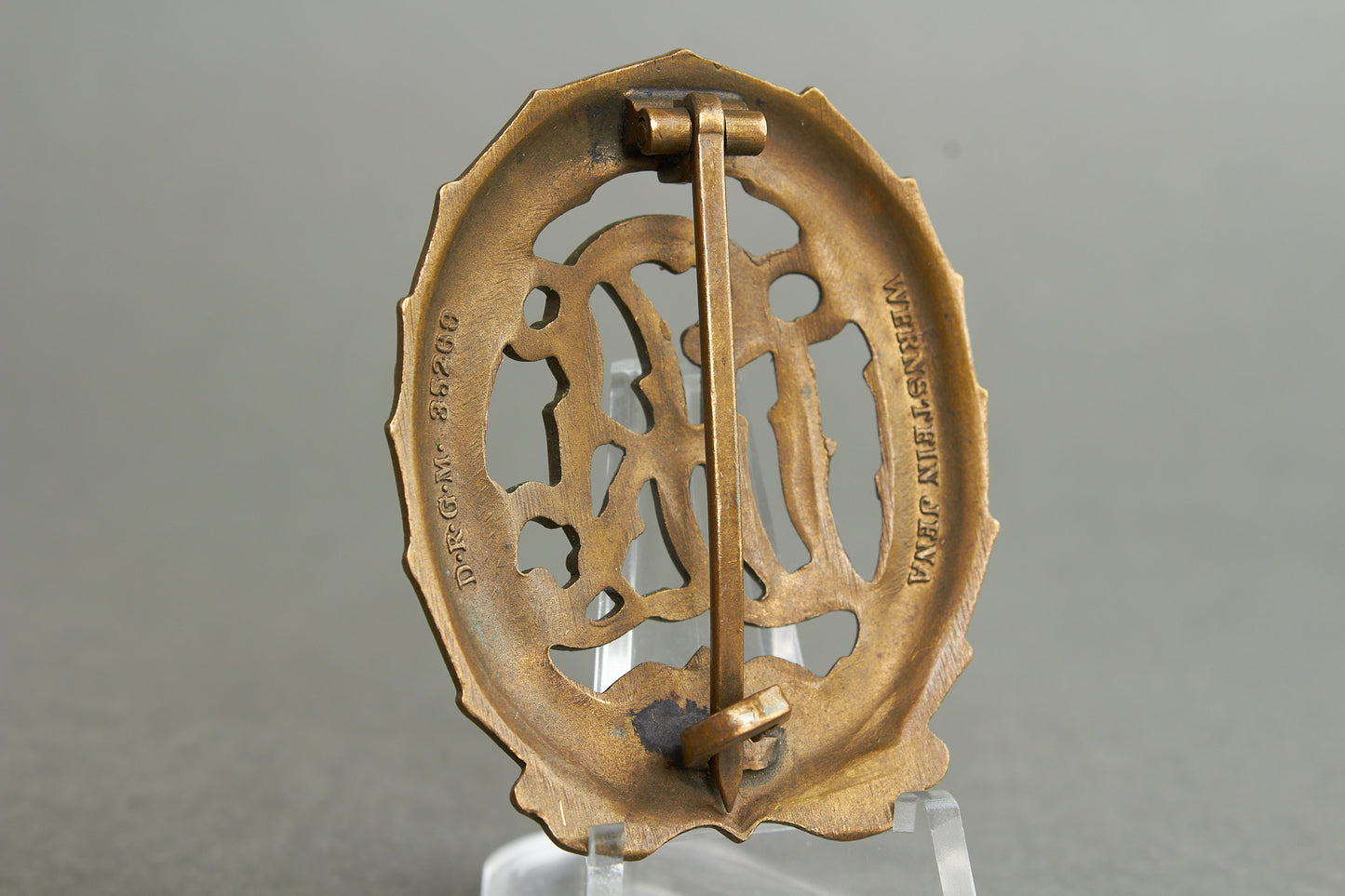 "Reichssportabzeichen DRL" in Bronze. Original.