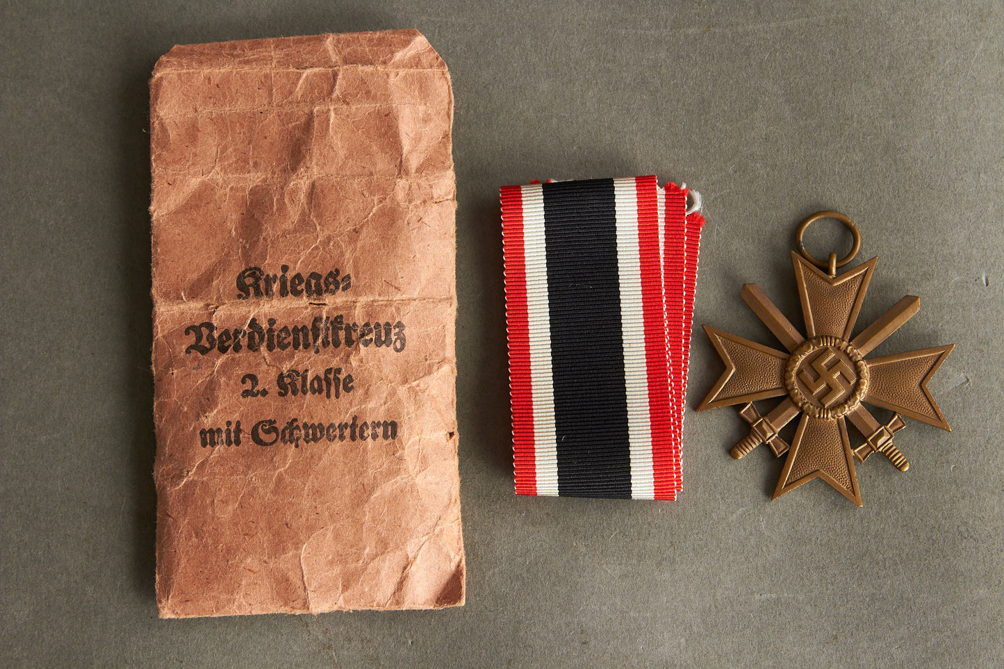 "Kriegsverdienstkreuz 2. Klasse" w. Swords. In envelope. Original.