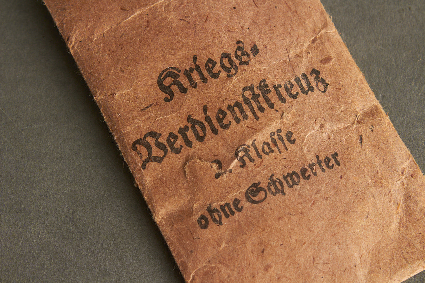 "Kriegsverdienstkreuz 2. Klasse". In envelope. Original.
