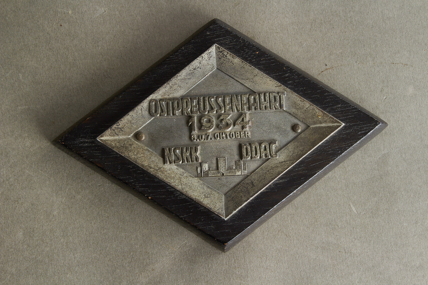 Early NSKK "Plakette" from 1934. Rare. Original.