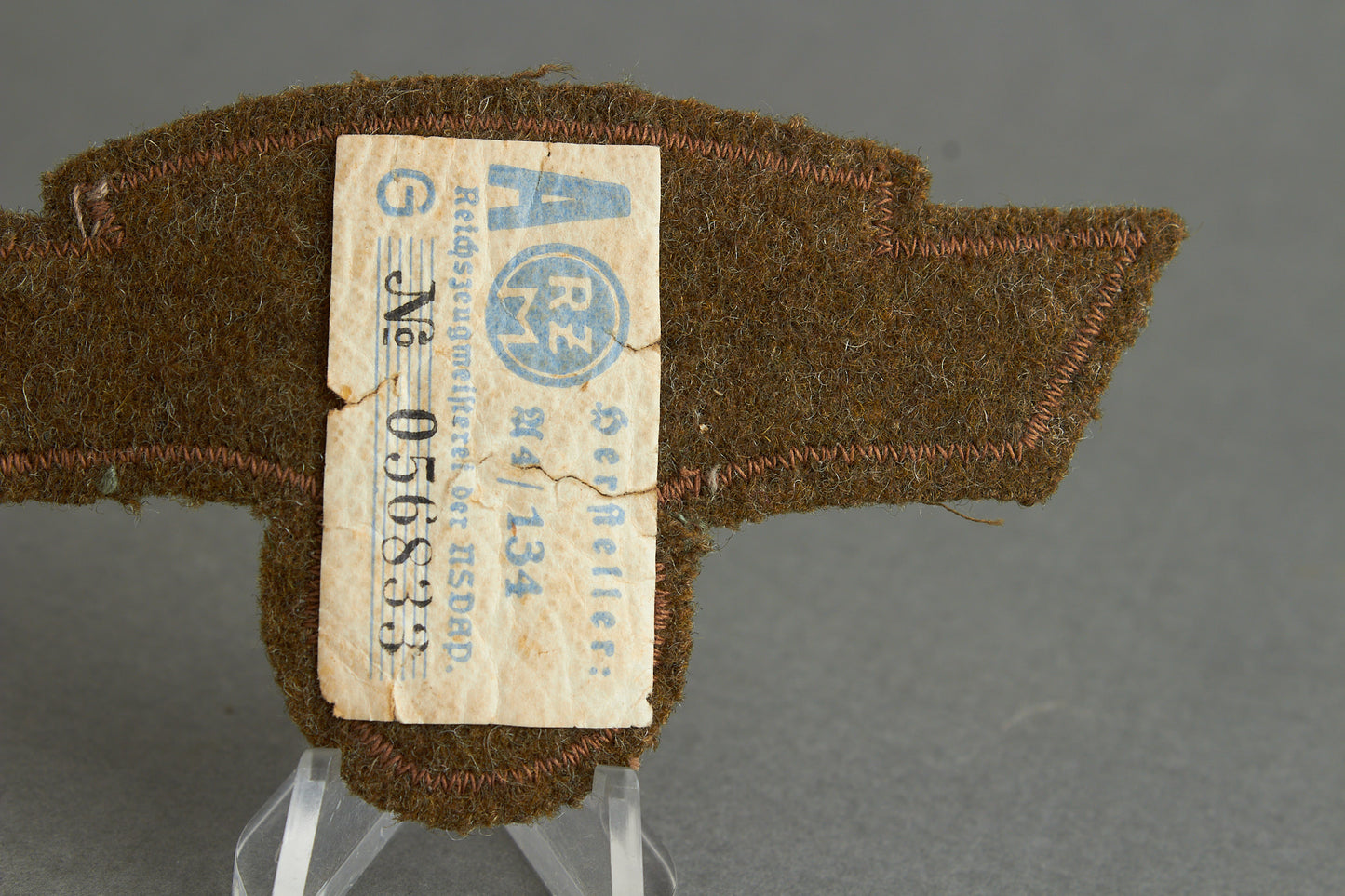NSKK "Ärmeladler" For the "Braunhemd". With RZM Paper tag. Original.