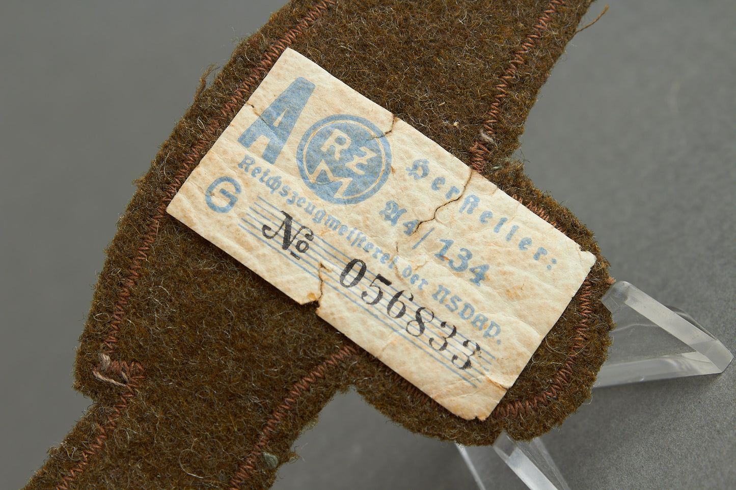 NSKK "Ärmeladler" For the "Braunhemd". With RZM Paper tag. Original.