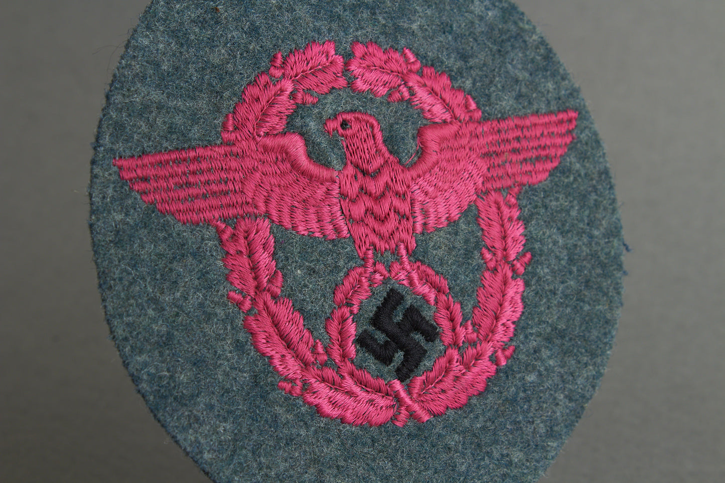 Luftschutzpolizei "Ärmeladler" Sleeve Eagle for the Combat Tunic. Rare. Original.