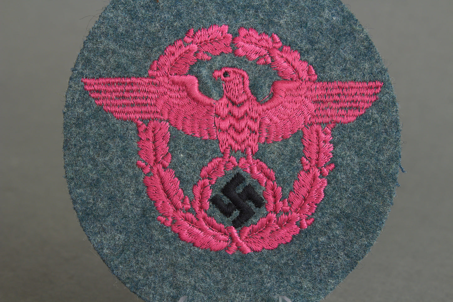Luftschutzpolizei "Ärmeladler" Sleeve Eagle for the Combat Tunic. Rare. Original.