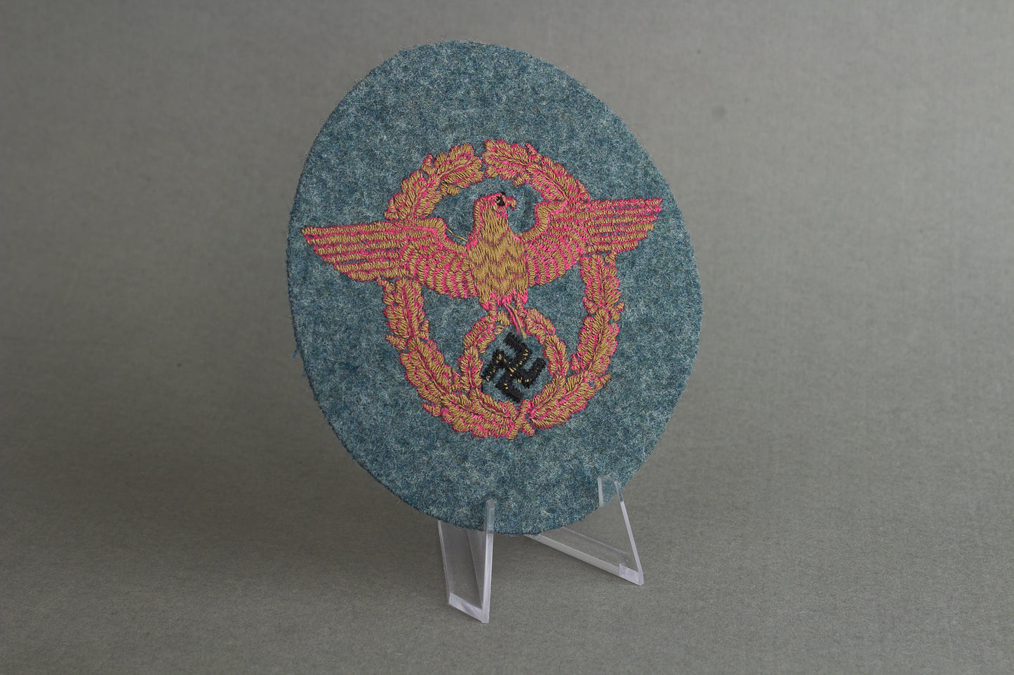 Luftschutzpolizei "Ärmeladler" Sleeve Eagle for the Combat Tunic. Rare. Original.