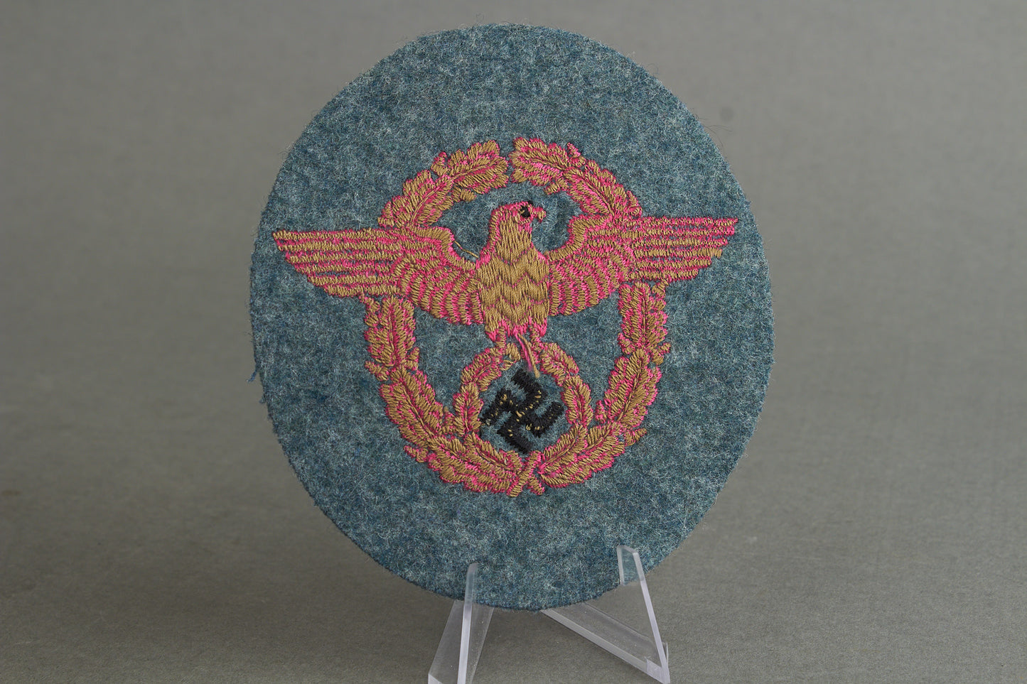 Luftschutzpolizei "Ärmeladler" Sleeve Eagle for the Combat Tunic. Rare. Original.