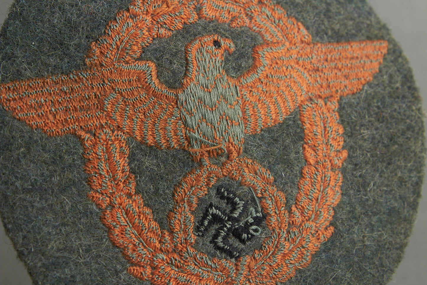 Polizei Feldgendarmerie "Ärmeladler" Sleeve Eagle for the Combat Tunic. Rare. Original.