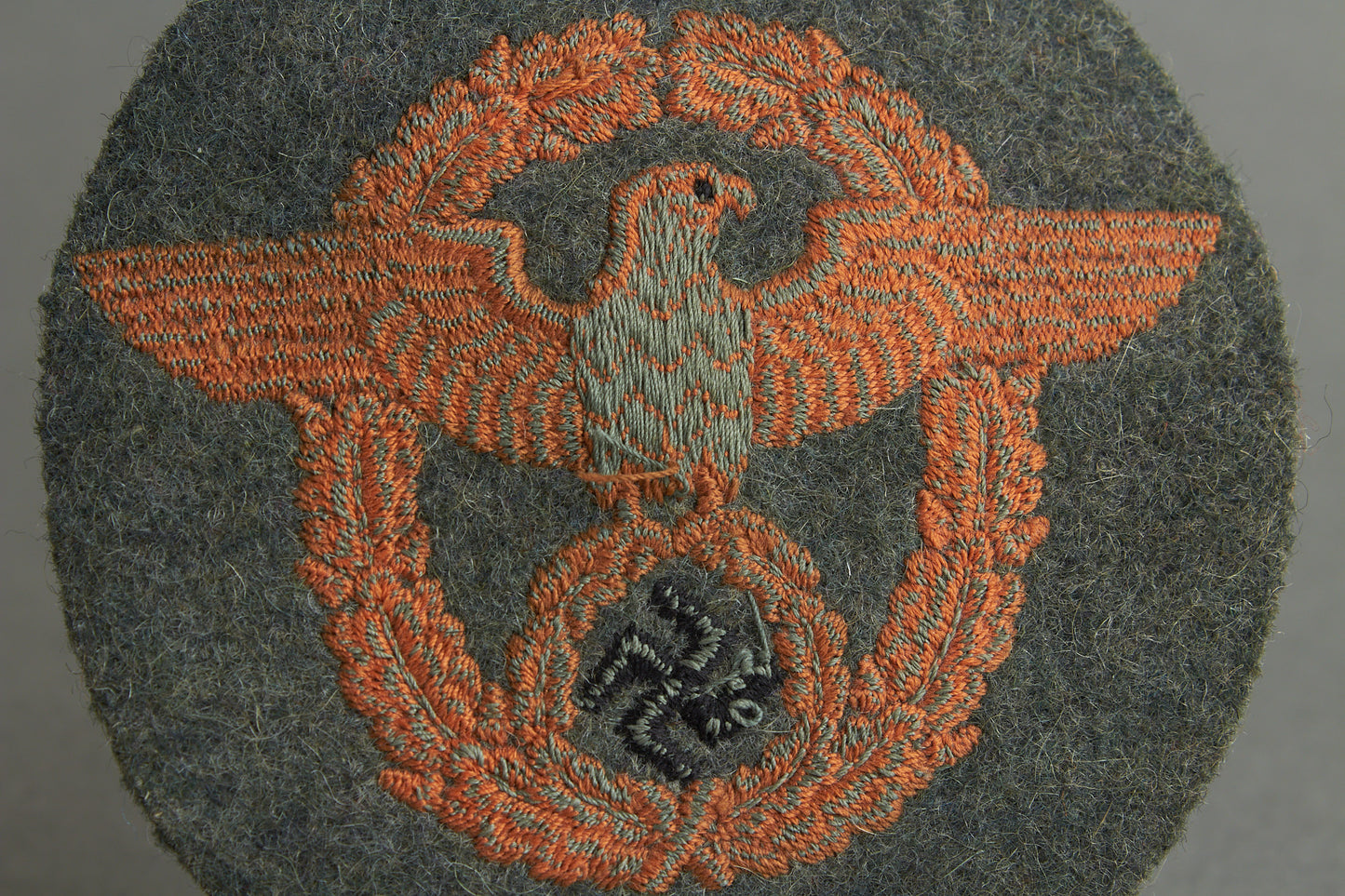 Polizei Feldgendarmerie "Ärmeladler" Sleeve Eagle for the Combat Tunic. Rare. Original.