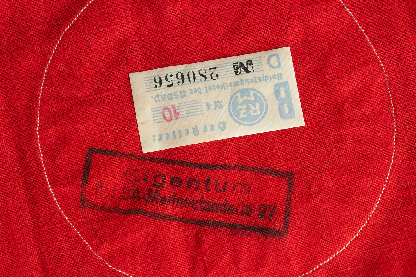 SA (Stumabteilung) "SA-Marinestandarte" Coat Armband. Extremely rare! Marked and with RZM Paper Tag. Original.
