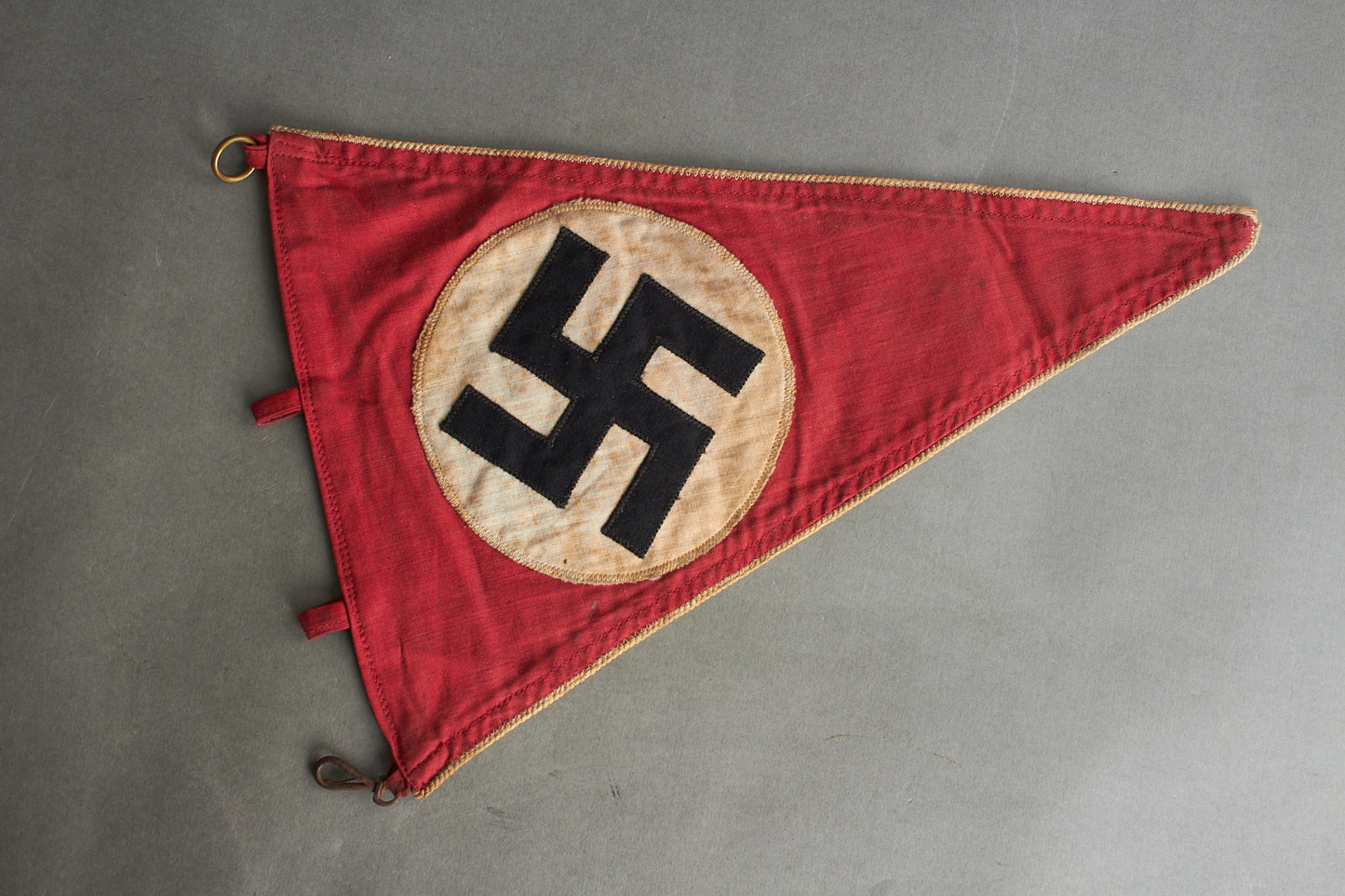 Early NSDAP "Wimpel" Pennant. Double Sided. Rare. Original.
