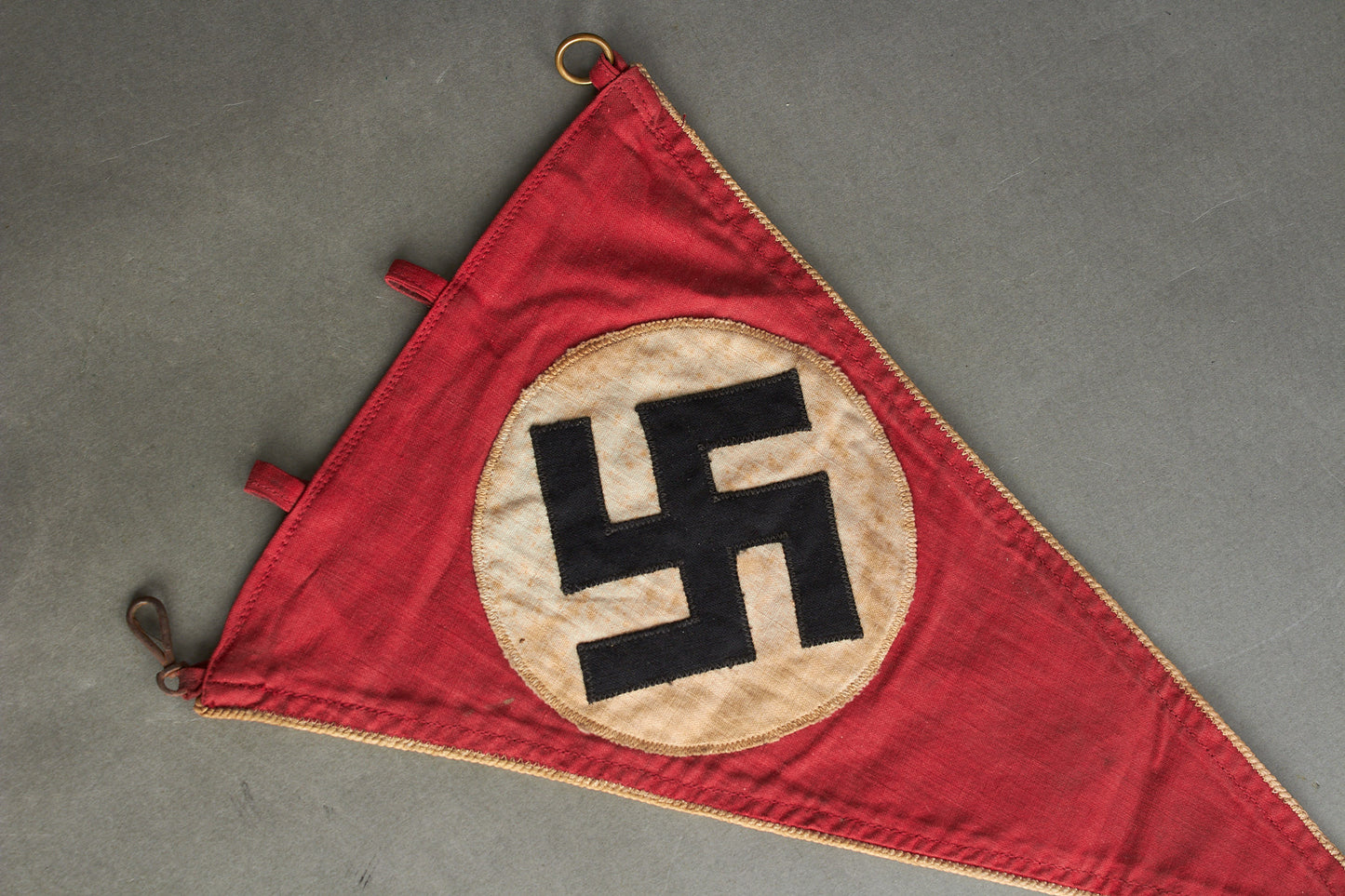 Early NSDAP "Wimpel" Pennant. Double Sided. Rare. Original.