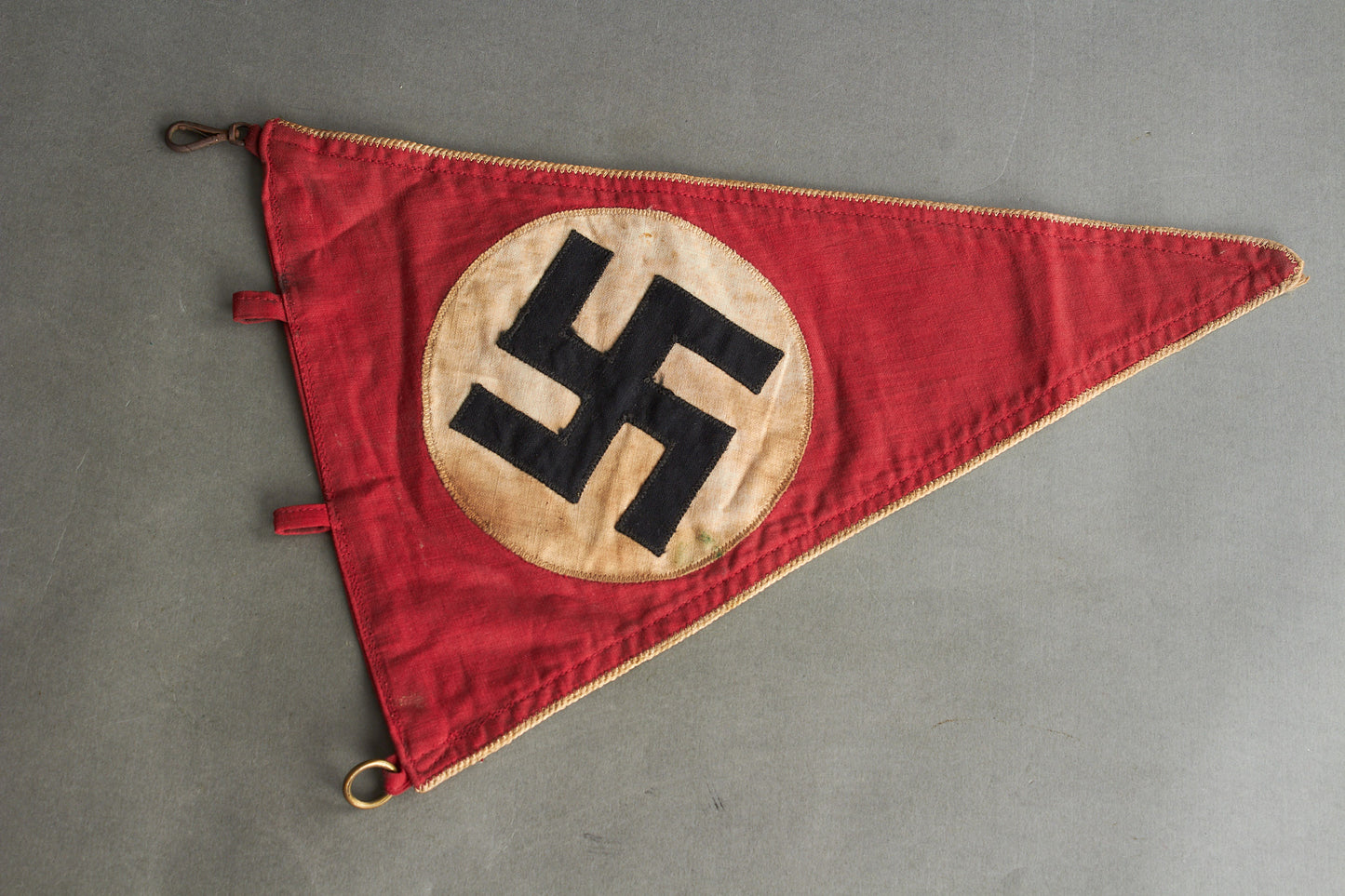 Early NSDAP "Wimpel" Pennant. Double Sided. Rare. Original.