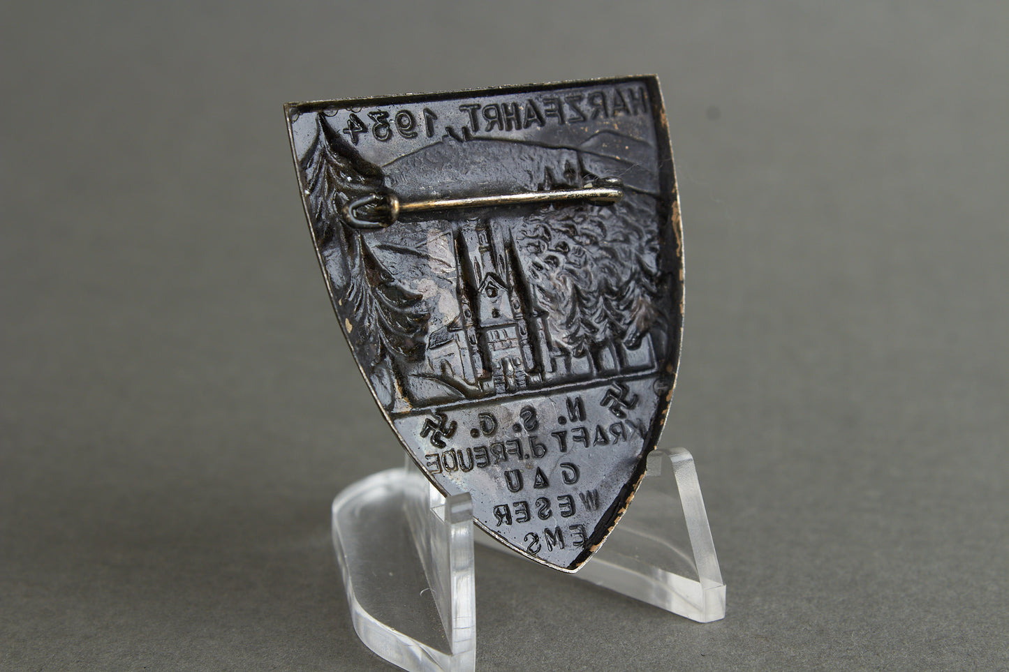 Kraft durch Freude (KdF) "Harzfahrt 1934" Tinnie. Original.