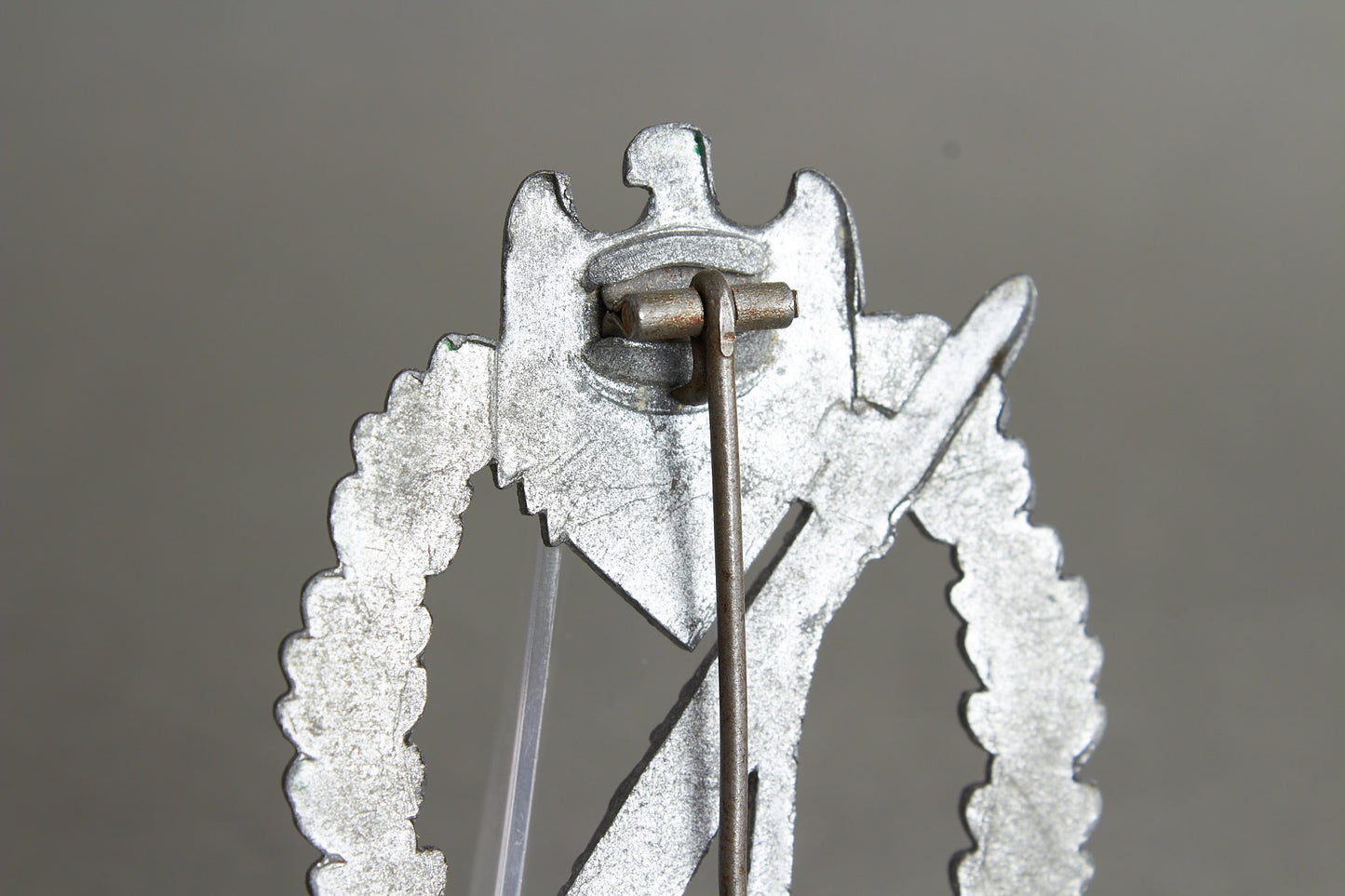 Infanterie Sturmabzeichen in silver. "Halb Hohl". Unmarked Steinhauer & Lück. Rare. Original.