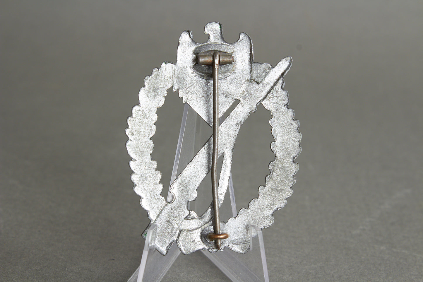 Infanterie Sturmabzeichen in silver. "Halb Hohl". Unmarked Steinhauer & Lück. Rare. Original.