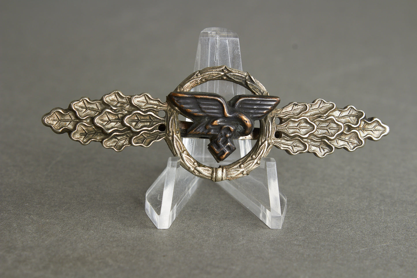 Luftwaffe "Frontflugspange für Transport- und Luftlandeflieger in Silber". Original.
