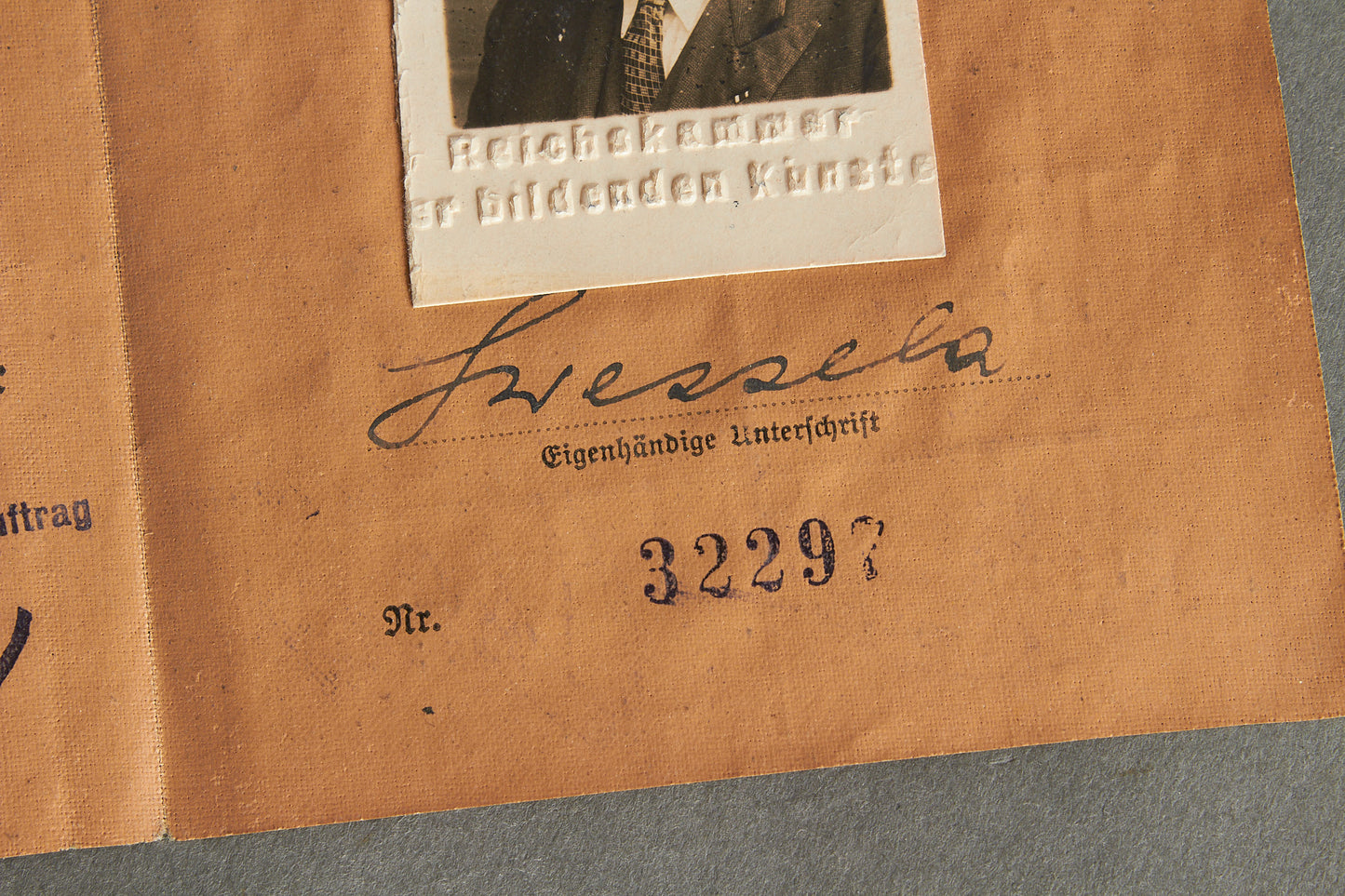 RARE "Reichskulturkammer" "Ausweis" Members identification. Original.
