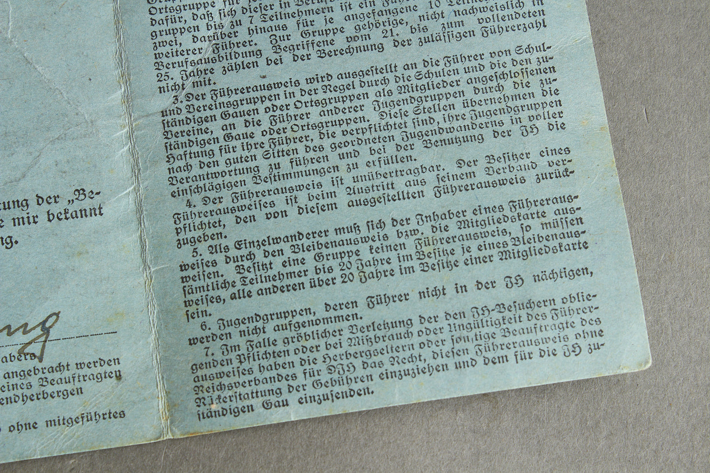 RARE DJH "Reichsverband für Deutsche Jugendherbergen" "Führerausweis" Leaders identification. Original.