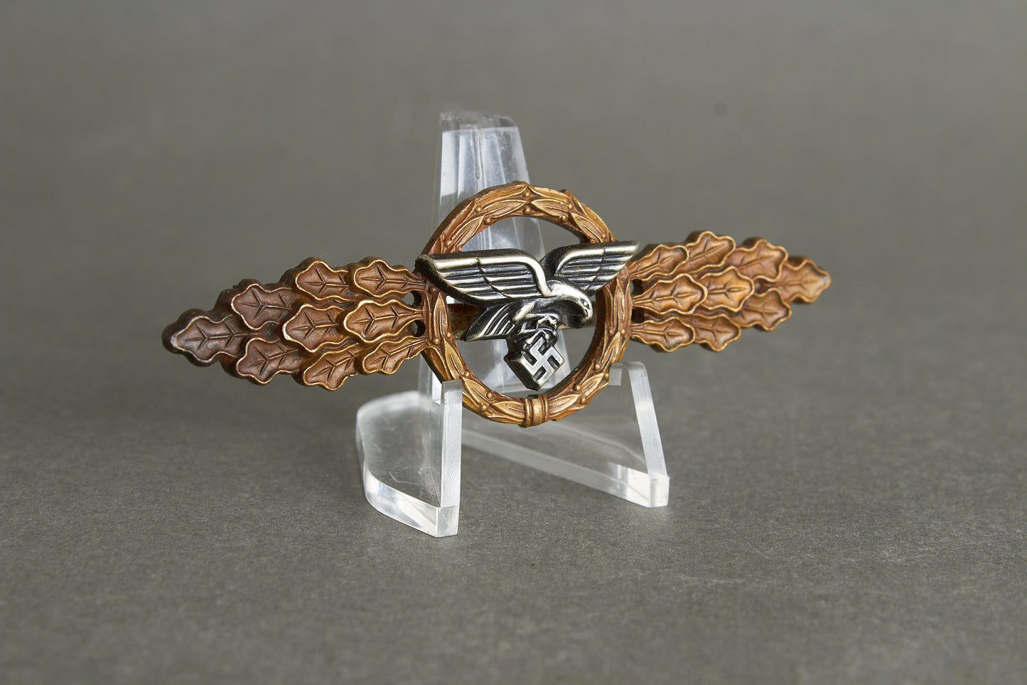 Luftwaffe "Frontflugspange für Transport- und Luftlandeflieger in Bronze". Original.