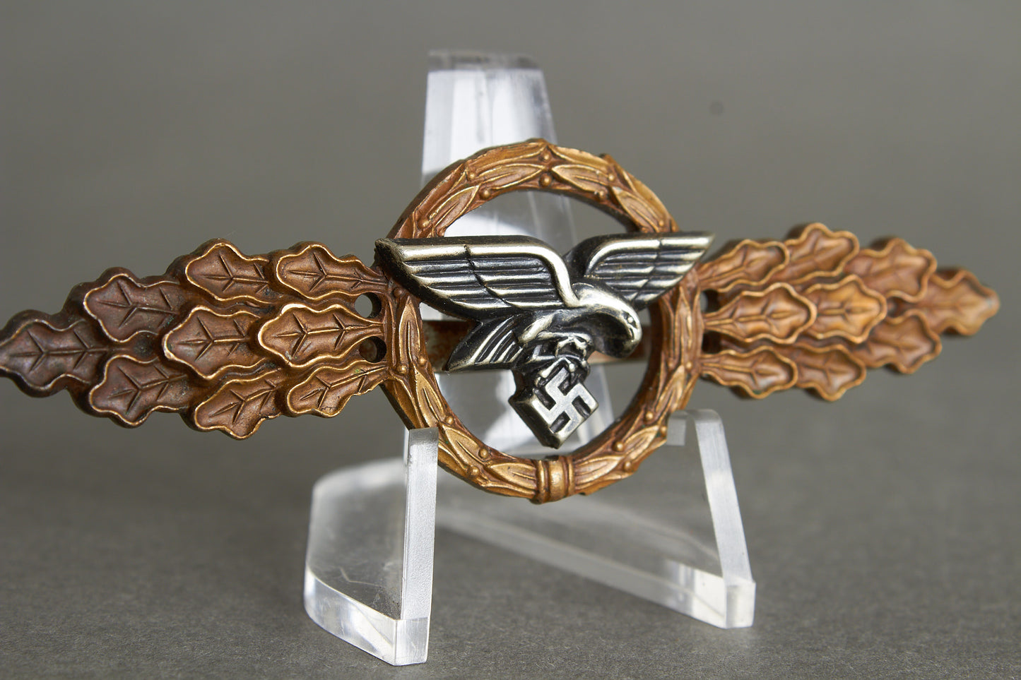 Luftwaffe "Frontflugspange für Transport- und Luftlandeflieger in Bronze". Original.